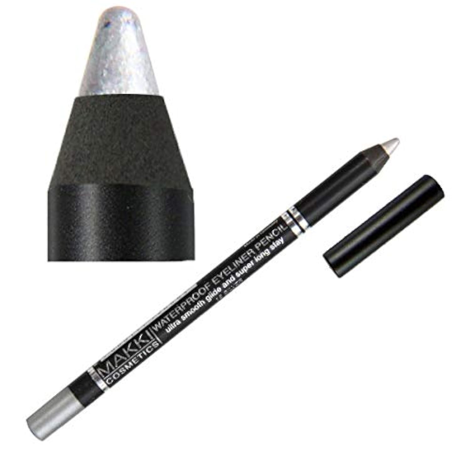 Silver Waterproof Glide on Eyeliner Eye Liner Colour Shade Number 16