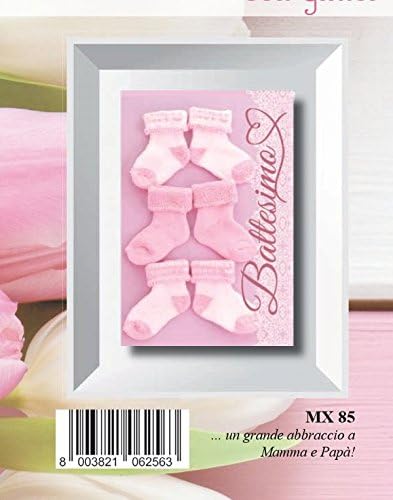 Marpimar Mini Biglietto Auguri Battesimo Bambina 6x9 Cm Calzini Rosa Amazon It Casa E Cucina