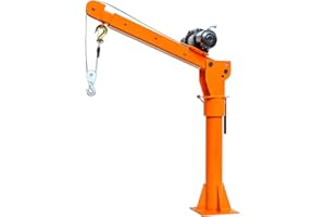 Truck-Mounted Crane Hoist, Electric Truck Bed Crane 1100LB with 12V 4000lbs Electric Winch for Lifting Goods in Construction 