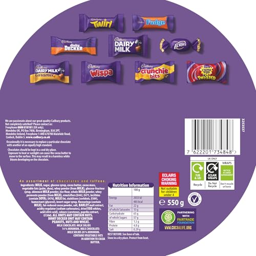CADBURY HEROES ASSORTED CHOCOLATE TUB 550G