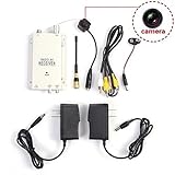 JahyShow Mini Camera Spy with Receiver Wireless Pinhole Micro Cam Complete Surveillance System CCTV Camera System