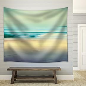 an Abstract Seascape Made with a Long Exposure - Fabric Wall Tapestry Home Decor - 51x60 inches