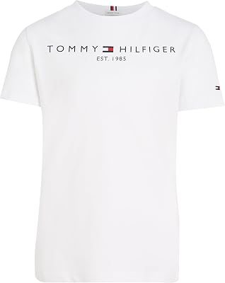 T-Shirt Manches Courtes Enfant Unisexe Essential Tee Col Ras-du-Cou, Blanc (White), 14 Ans