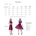 Noctflos Women's Floral Lace Cocktail Party Fit & Flare Dress for Wedding Guest