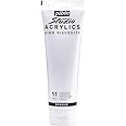 Pebeo Studio Acrylics High Viscosity, Fine Acrylic, 250 ml - Titanium White