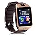 DZ09 Bluetooth Smart Watch - Aeifond Touch Screen Smart Wrist Watch Smartwatch Fitness Tracker with Camera Pedometer SIM TF Card Slot Compatible Samsung Android iPhone iOS for Kids Women Men (Gold)