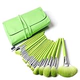 Kuulee Professional 24Pcs Makeup Brush Set Tools Make-Up Toiletry Kit Wool Make Up Brush Set Cosmetic Brush With Bag