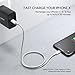 AUKEY USB C to Lightning Cable 3.3ft Power Delivery Type C to iPhone Cable Fast Charge Compatible with iPhone X/iPhone 8/8 Plus, iPad Pro 2017 and Other iOS Devices - White
