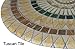 Mosaic Table Cloth Round 36 Inch To 48 Inch Elastic Edge Fitted Vinyl Table Cover Tuscan Tile Pattern Brown Tan