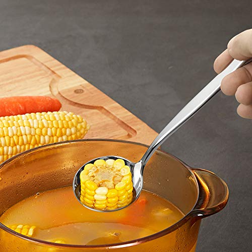 Idomy 2-Piece Stainless Steel Gravy Soup Spoon, Gravy Ladle Soup, Small Ladle - Thumbnail 4