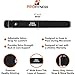 Squat Belt for Men & Women | Improve Your Powerlifting Form & Technique | Heavy Duty Pro Leather Belt with Adjustable Buckle (Black/White, Large)