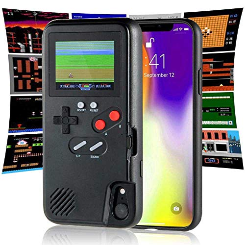 Goglor Gameboy Case for iPhone,Retro 3D Gameboy Design with 36 Small Games,Game Console iPhone Case,Color Screen,Silicone Cover Case for iPhone X/XS/XR/Xs MAX,iPhone 6/7/8,iPhone 6Plus/7Plus/8Plus