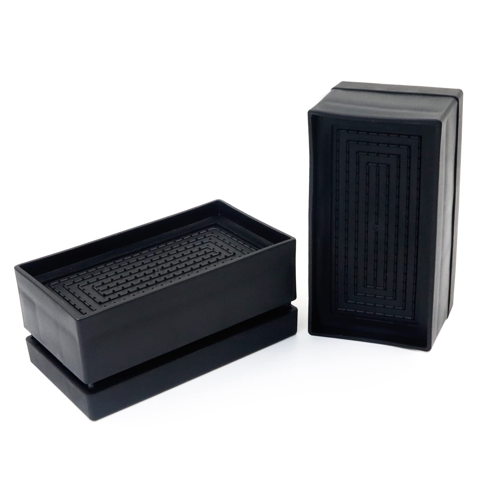 Pack of 2 Bed Risers, Furniture Risers, Rectangular Heavy Duty Bed Lifts Raisers, Couch Risers, Table Risers for Desk, Chair, Sofa, Fridge, 4.7cm/1.9in Height