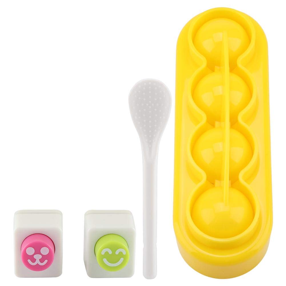TOPINCN DIY Small Rice Ball Molds Shape Sushi Mold Food-Grade Pp Material Handicraft Rice Roll Bento Mold with Spoon for Home Party Kids Meal Make