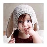 Efaster Baby Toddler Kids Knitted Crochet Rabbit Ear Beanie Winter Warm Hat Cap