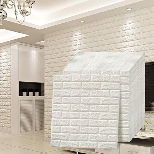 Wasait 3D Wall Panels for Interior Wall Decor 56.9 sq feet Panel White