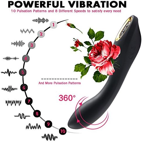 Cordless Therapeutic Wand Massager for Muscle Aches, Rechargeable Massaging With 8 Intense Speeds - Made Of Hypoallergenic Body Silicone