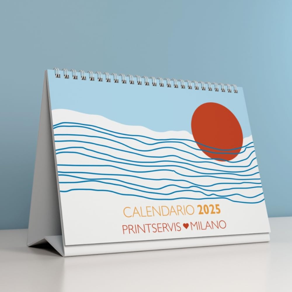 Customizable Table Calendar 2024/2025 – Artistic and Creative Design, Size 215 x 148.5 mm, Ideal for Office, Home and School (Artistic Stimulates Creativita 1)