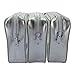 3 Pack Clear Cosmetic Bag Medium Size Travel Case Waterproof Zipper Toiletry Organizer - Silver