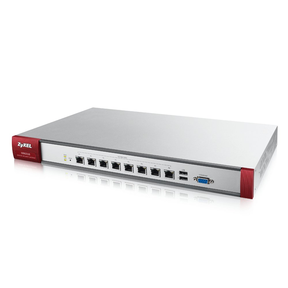 Zyxel ZyWALL 5.0 Gbps UTM Firewall, up to 300 users - Includes 1-Year UTM Services Bundle [USG310-GB0102F]