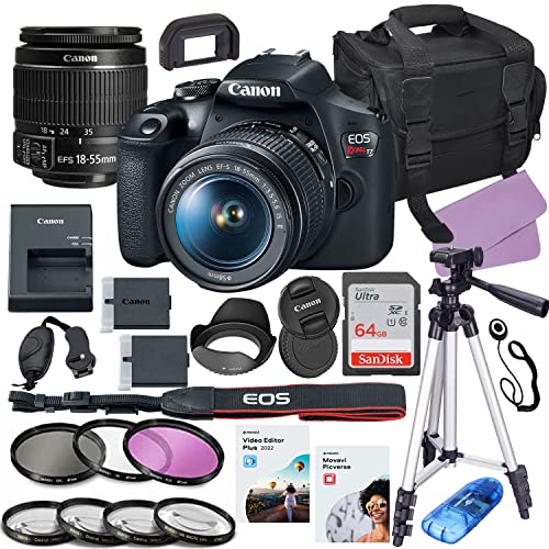 Canon EOS Rebel T7 DSLR Camera With 1855mm Lens Bundle + Accessory