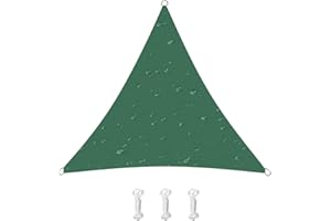 HOMPER Waterproof Sun Shade Sail 95% UV Block, Oxford Fabric, for Patio, Balconies, Lawn Garden, Party, Outdoor Activities (8' x 8'x 8', Dark Green)