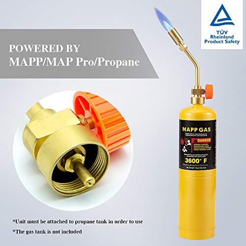 Brass Pencil Flame Propane Torch Head, Upgraded Solid Brass Propane