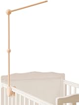 let's make Baby Crib Mobile Holder Wooden Mount Pine Natural Unpainted view 1