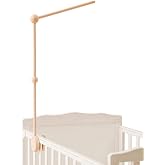 Crib Mobile Holder, HBM Wooden Mobile Arm &amp; Hanger for Crib, Nursery Decor for Baby Girl Boy