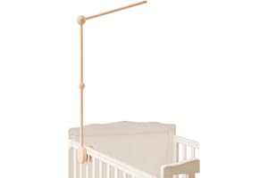 Crib Mobile Arm - 27 Inch Mobile Arm for Crib Wooden Mount Mobile Hanger for Baby Nursery Decor ( Crib Mobile Holder )