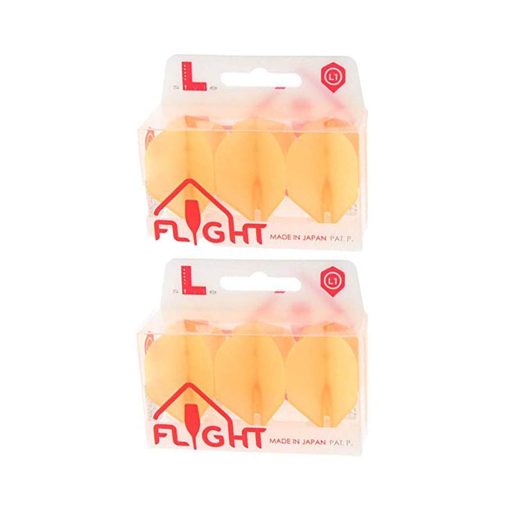 L-style L1 Standard Dart Flights – EZ – Neon Orange – 2 Sets (6 Flights)
