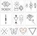 INKED by Dani Temporary Tattoo Designs – Geometric Pack. Realistic, Hand-Drawn Body Art