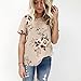 TOPUNDER 2018 Women Short Sleeve Tops Floral Printing Blouse Casual T Shirt Loose