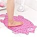 X&W Fish Bathroom Floor Mat Shower with Sucker Non-slip Anti Skid Suction Beach Theme Home Decor Safe for Kid Child Elder (Pink)