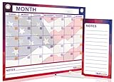 Magnetic Dry Erase Monthly Calendar by Sellavie - 12 X 15 Inch Reusable Whiteboard Planner for Refrigerator or Wall Plus FREE Magnetic Memo Pad (60 Sheets) & Magnetic Dry Erase Black Marker
