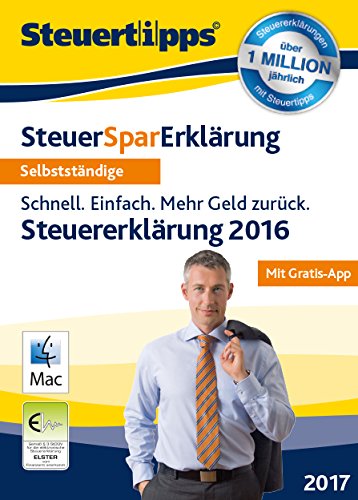 SteuerSparErklärung 2017 für Selbstständige - Mac-Version (für Steuerjahr 2016) [Download]