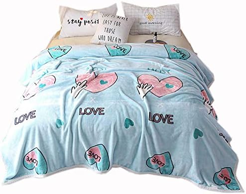 MAXWXKING Kids Throw Blanket Super Soft Fleece Cloud Mink Touch Bed/Couch Blanket Large Wrinkle Resistant & Warm Hypoallergenic Washable Lightweight Cozy Plush Blanket 60"x80" (Love)