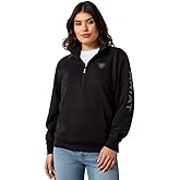ARIAT womens Foundation Logo 1/2 Zip Sweatshirt