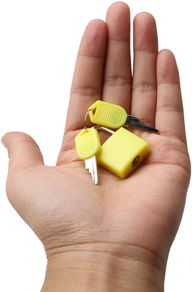 Fantye 6 Pcs Suitcase Locks with Keys, Metal Padlocks Luggage Padlocks Multicolor Small Padlock Keyed Padlock for School Gym - - 