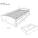 Prepac Mate's Twin XL 3-Drawer Minimalist Platform Storage Bed, Contemporary Twin XL Bed with Drawers 81.5