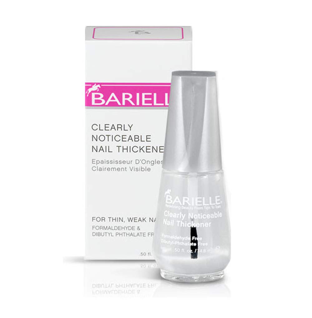 Barielle Clearly Noticeable Nail Thickener, Top Coat Instantly Thickens Nails Up To 50%, Perfect for Damaged Nails, Quick-Drying, Heals Cracked, Split, or Peeling Nails, Promotes Nail Growth, .5 Ounce : Nail Thickening Solutions : Beauty