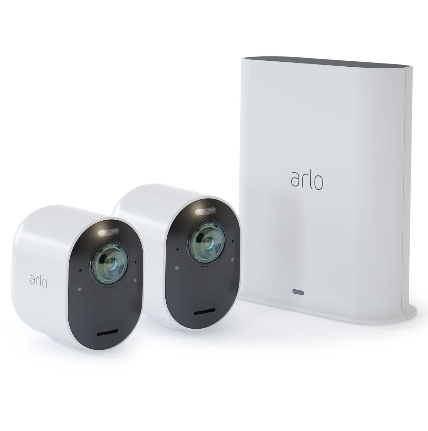 Arlo Ultra Wireless Outdoor Home Security Camera System CCTV, 6-month battery, Alarm, Colour Night Vision, Weatherproof, 4K, 2-Way Audio, 2 Camera kit, With free trial of Arlo Secure Plan
