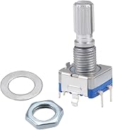 sourcing map EC11 Rotary Encoder 360 Degree Digital Potentiometer 5 Pin 20mm view 2