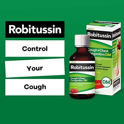 Robitussin Sugar Free Cough + Chest Congestion DM, Cough and Congestion Medicine, Berry Flavor