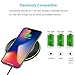 Wireless Charger, iPhone X Wireless Charger, 7.5W Wireless Charging for iPhone X 8/8 Plus, 10W Fast Wireless Charging for Samsung Galaxy S9/S9 Plus/S8/Note 8/5/S7,5W for All Qi enabled Phones