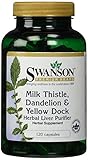 Swanson Milk Thistle, Dandelion & Yellow Dock 120 Caps