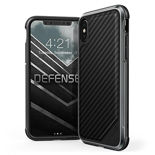 Capinha Anti Queda Original Iphone X X-doria Defense Lux e Película de Vidro com Frete Grátis Teste Militar - Chumbo