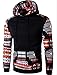 Unko Men Pocket Long Sleeve Ethnic Printing Hooded Hoodies 1 M
