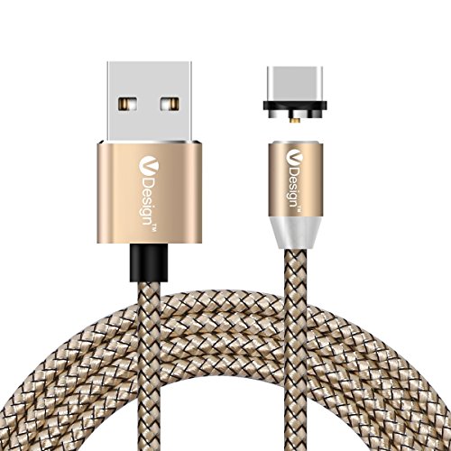 UGI Magnetic Type C Cable, Braided USB C Charging Cords with Metal Plug LED  Light for Samsung S8, Xiaomi MI 5/6/Max2/MIX/MIX2 More (Rotate Round