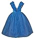 JerrisApparel Flower Girls Dress Princess Costume Butterfly Girl (140, Blue with Accessories)